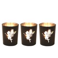 Aroma Black & Silver Fairy 3 Tealight & Votive Holder Set Extra Image 1 Preview